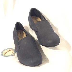 Coral Bay Womens Low Wedge Lacy 7M Navy Lizard
